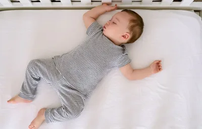 Baby in crib