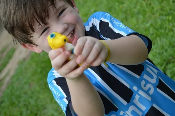 Child playing outside