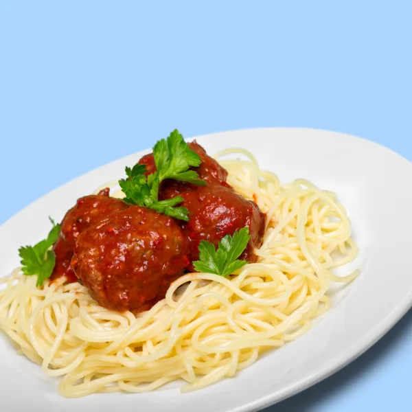 Spaghetti on a plate